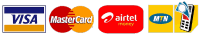 We accept Payments Via Mobile Money and all Card Payments